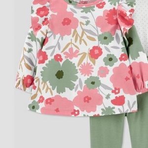 NWT Carter’s Girls Matching set Flowers